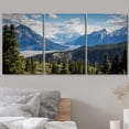 thumbnail image 3 of wall26 Canvas Print Wall Art Panorama of Snowy Mountain Peaks &amp; Forest Nature Wilderness Photography Modern Art Rustic Scenic Relax/Calm Multicolor for Living Room, Bedroom, Office - 24"x36&, 3 of 5