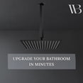 thumbnail image 5 of Westbrass 1/2" IPS x 9" Square Rainfall Ceiling Mount Shower Arm & Flange, Matte Black, 5 of 10