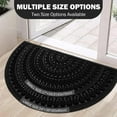 thumbnail image 2 of Half Circle Door Mat Front Door Mat Outside Entrance Black Welcome Mats Outdoor Indoor Semicircular Doormat for Outdoor Half Round Door Mats for Garage Muddy Paws 24"x36", 2 of 7