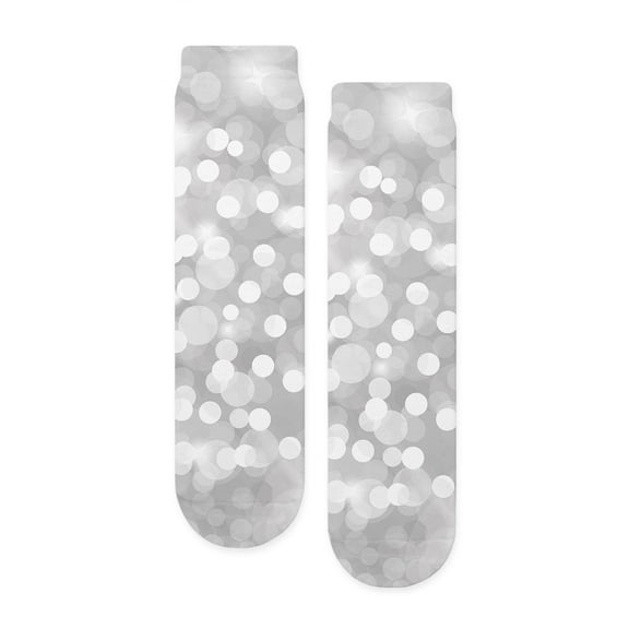 CafePress - Silver Glitter - Unisex Novelty Printed Crew Adult Socks
