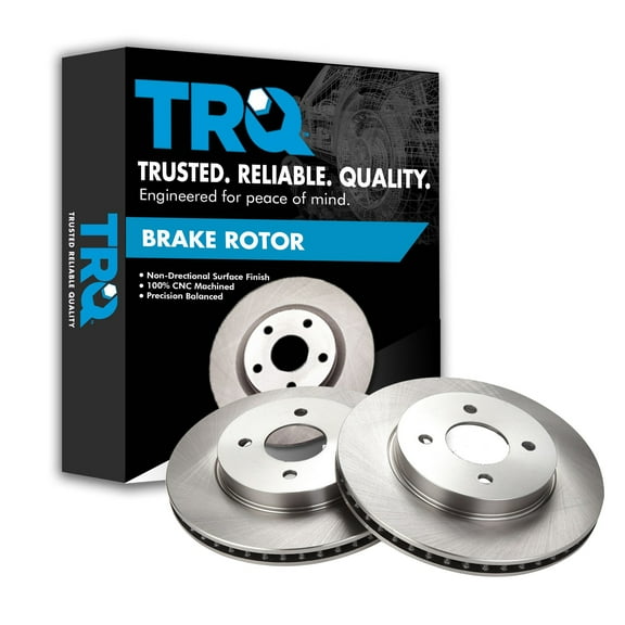 TRQ Front Brake Rotors Set Vented Fits Select 2012-2019 Nissan Versa 2014-2019 Versa Note