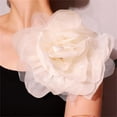 thumbnail image 2 of 10" Exaggerated Big Rose Flower Brooches and Pins for Women Dainty Large Organza Satin Fabric Floral Brooch Pin Lightweight Fashion Collar Dress Accessories Jewelry for Prom Masquerade Banquet, 2 of 12