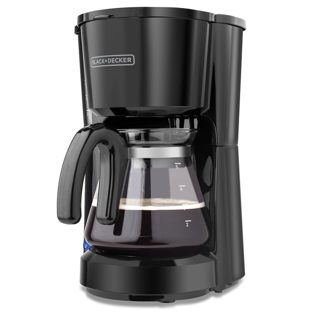 Black+Decker Cafetera de 5 Tazas con Filtro Permanente para Cocinas Pequeñas, CM0701B