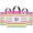 Colorful Stripes, variant on Plastic Merchandise Bags w/ Handles, Pink w/ Gold Roses 12x15 inch Thank You Bags for Boutiques & Retail Shopping, 100 Count