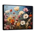thumbnail image 2 of Designart "modern Seasonal Flowers Watercolor I" Floral Floater Framed Wall Art Living Room, 2 of 7
