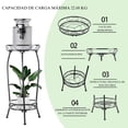 thumbnail image 3 of Soporte para Plantas, Base para Macetas Metálica de 2 Niveles de 21.7 Pulgadas, Soportes para Macetas, Porta Macetas, Maceteros, Estante para Macetas, 3 of 6