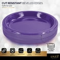 thumbnail image 4 of Disposable Plastic Plates Purple, 10.4 Inches Plastic Dinner Plates, Strong and Sturdy Disposable Plates for Party, Dinner, Holiday, Picnic, or Travel Party Plates, Pack of 50 - By Amcrate, 4 of 6