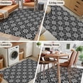 thumbnail image 5 of 2.7'x5' Area Rugs, Black Grey Indoor Outdoor Area Rug for Living Room Bedroom, Morocco Modern Geometric Ethnic Art Washable Bathroom Rugs Kitchen Floor Carpet Mats Home Decor Aesthetic, 5 of 8
