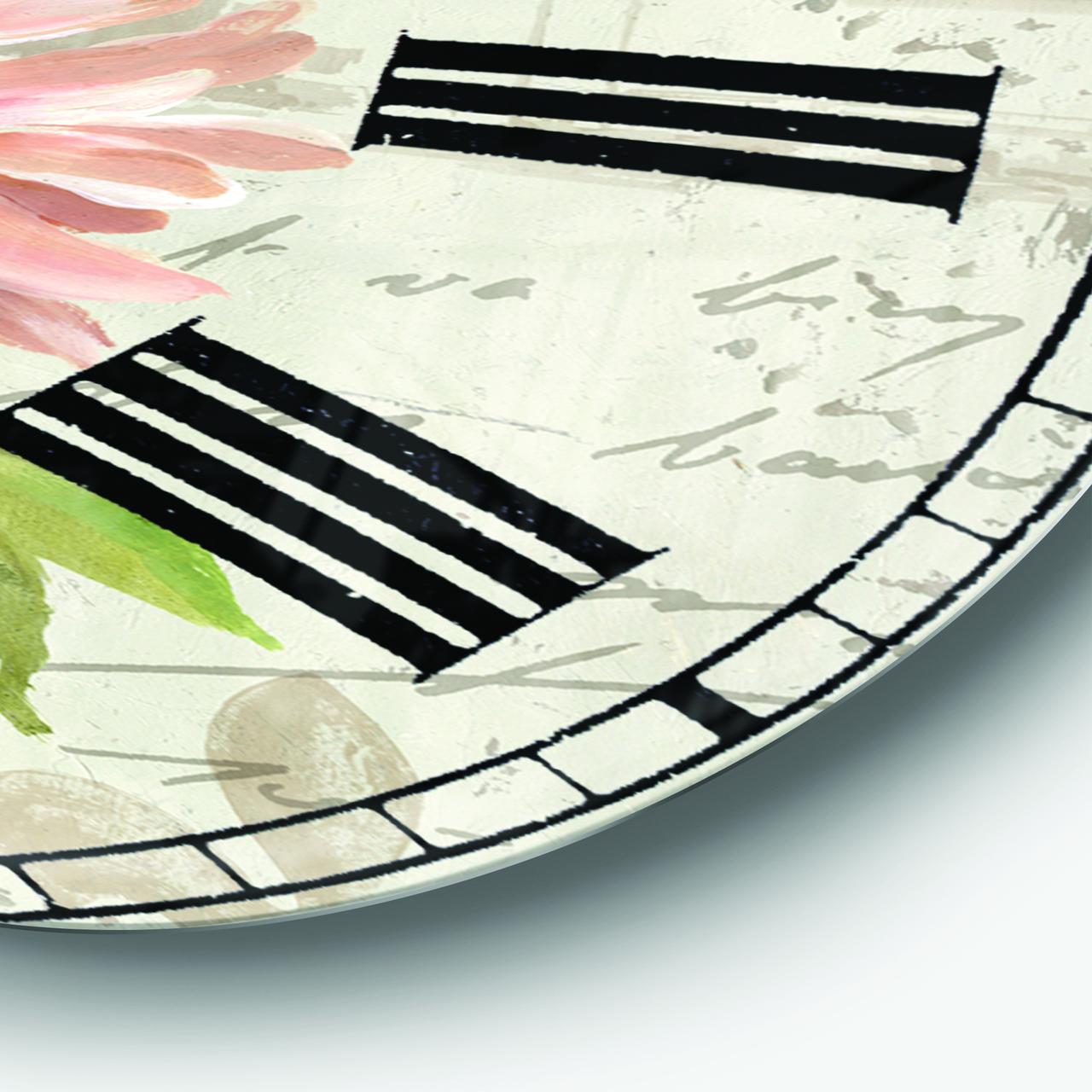 Designart Oversized Multicolor Analog Round Farmhouse Modern Wall Clocks, CLM31120-C23