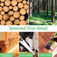 thumbnail image 5 of Renwick Outdoor Wooden Landscape Short Fence for Decorative Yard Patio, Set of 2, Brown, 5 of 9