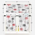 thumbnail image 6 of Christmas Kitchen Curtains Snowflakes Window Curtains and Valances Set 36 Inch, Winter Red Gray Short Tier Curtains for Kitchen, Xmas Small Kitchen Decor, 6 of 6