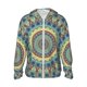 thumbnail image 1 of Fotbe Round Mandala1 Chaqueta con Protección Solar UPF 50+ para Hombre y Mujer, Camisa con Capucha y Bolsillos-XX-Large, 1 of 7