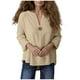thumbnail image 5 of Vestidos Casuales Para Mujer, Blusas De Mujer De Moda Blusa informal de verano con botones, escote en V y mangas 3/4 para mujer, 5 of 9