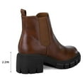 thumbnail image 5 of Pennysue Women's Brown Platform Chelsea Boots Ankle Boots Size 9.5, 5 of 8