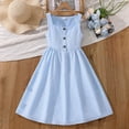 thumbnail image 6 of HOMADLES Summer Dress for Girls 8-12 Girls A-Line Sleeveless Tank Dresses Tiered Layed Dress Girls Ruffle Dress, Blue 5XL, 6 of 9