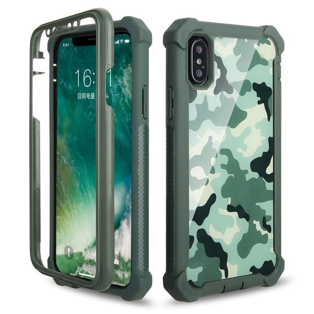 Funda de teléfono resistente a prueba de golpes para iPhone 14 13 12 11 Pro Max X XR XS Max SE 6 6S 7 8 Plus, funda trasera transparente suave de TPU + PC Tan Jianjun unisex