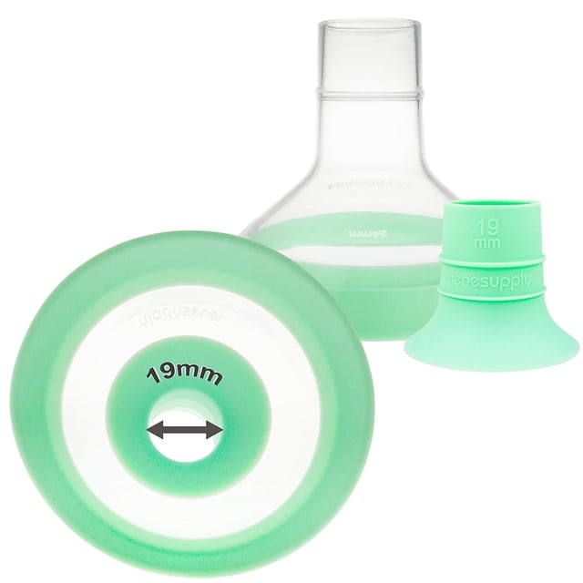 Juego de extractor de leche NENESUPPLY con bridas de 24 mm y insertos de 19 mm