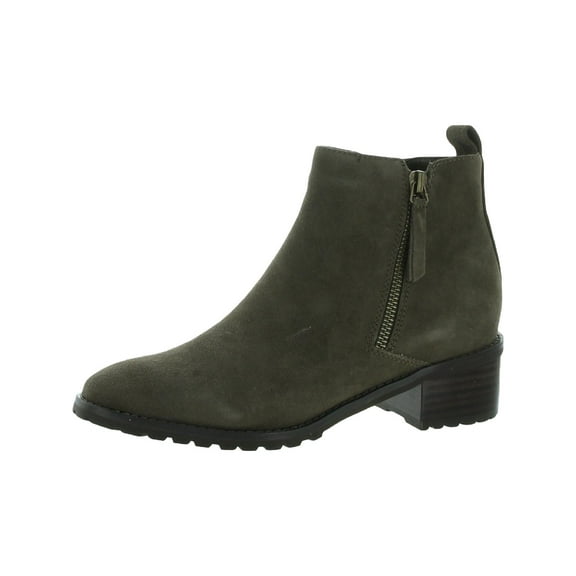 Blondo Womens Samara Suede Square Toe Ankle Boots Taupe 6 Medium (B,M)