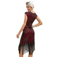 thumbnail image 2 of IDOPIP 1920s Flapper Dresses for Women Great Gatsby Dresses Sequin Fringed Roaring 20s Cocktail Dress, 2 of 4