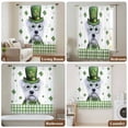 thumbnail image 6 of St. Patrick's Day Sheer Curtains 72 Inches Long, Cute Puppy Shamrock Hat Dog Green Plaid Light Filering Curtains, Breathable Simi Curtain Privacy Drapes for Living Room Bedroom Window Treatment, 6 of 9