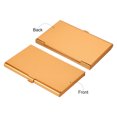 thumbnail image 3 of Uxcell 3.6x2.3x0.3 Inch Name Cards Case Alloy Business Card Holder Gold, 3 of 5