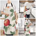 thumbnail image 2 of Yayeee Chief Kitchen Apron with Pockets for Cooking Water Resistant Unisex Adjustable Neck Strap, Apples Flower Pattern, 2 of 7