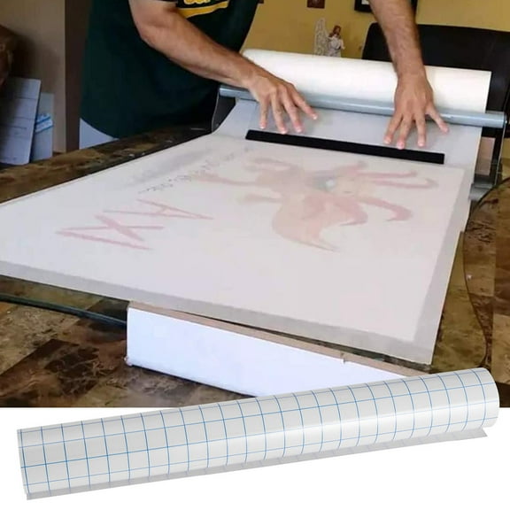 Soimiss Industrial Transfer Tape for Automobile Stickers Blue Grid Stretchable DIY Logos 2 Rolls