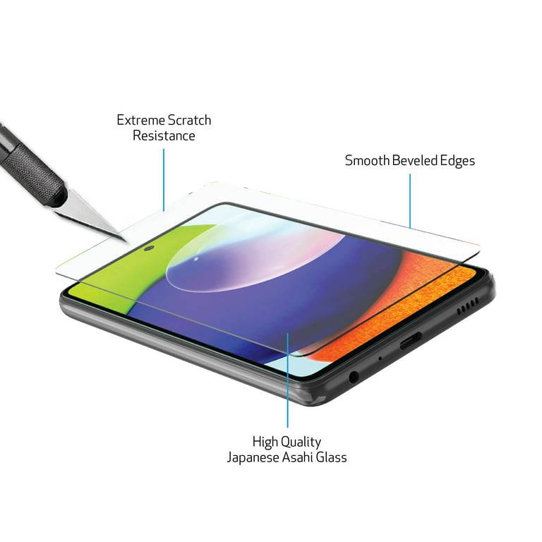 Verre Trempé Plat Pour Samsung Galaxy A53 5g, Dureté 9h épaisseur 0.3 Mm,  Transparent