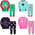 thumbnail image 2 of Phoebe Cat-Conjuntos de pijamas para niños, ropa de dormir de dinosaurios para niños, ropa de dormir de Navidad para niñas, pijamas de cebra, Tigre, mariposa y búho, 2 of 4