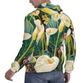 thumbnail image 6 of Naloa Tropical Floral Jungle Men's Casual Hooded Collar Drawstring Hoodies Pullover Sweatshirts Casual Long Sleeve Shirts-4X-Large, 6 of 7