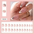 thumbnail image 3 of Almond Fake Nails with Leopard Print Skin-Friendly Non-Toxic Fake Nails for Wedding Dating Hand Decoration Glue, 3 of 6