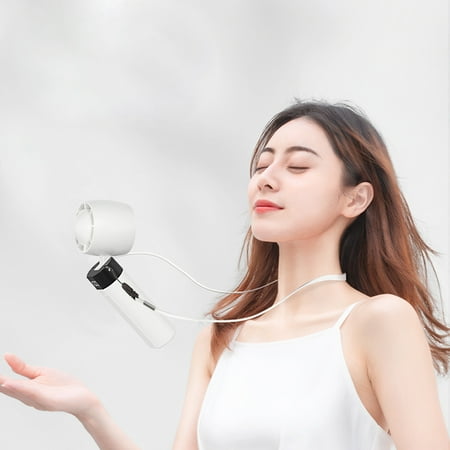 

School Supplies Skegnu Desk Fan Digital Screen Display Small Fan Can Be Hung Around The Neck 3-speed Rotatable Silent Large Wind Cool Fan on Clearance