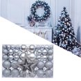 thumbnail image 3 of Adornos de Bolas de Navidad BLESIY 101 piezas con estrella superior plata, 3 of 8