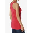 thumbnail image 4 of TheMogan Women's Basic Scoop Neck Racerback Stretch Cotton Tank Top Sleeveless Sporty Tee Red S, 4 of 7