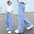 thumbnail image 2 of RUTAYY Toddler Girls Stretch Comfortable Denim Pants For Casual And Active Wear With Soft Fabric And Durable Design For School And Outdoor Adventures Trouser Breathable Pants, 2 of 9