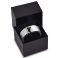 thumbnail image 3 of Tungsten Minnesota North Star State Band Ring 8mm Men Women Comfort Fit Brushed Gray Flat Cut Black Polished, 3 of 4