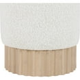 thumbnail image 5 of Meridian Furniture Veranda Boucle Fabric Ottoman/Stool in Cream/Natural, 5 of 6