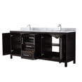 thumbnail image 2 of Wyndham Collection Daria 80" No Mirror Wood Double Bathroom Vanity in Espresso, 2 of 5