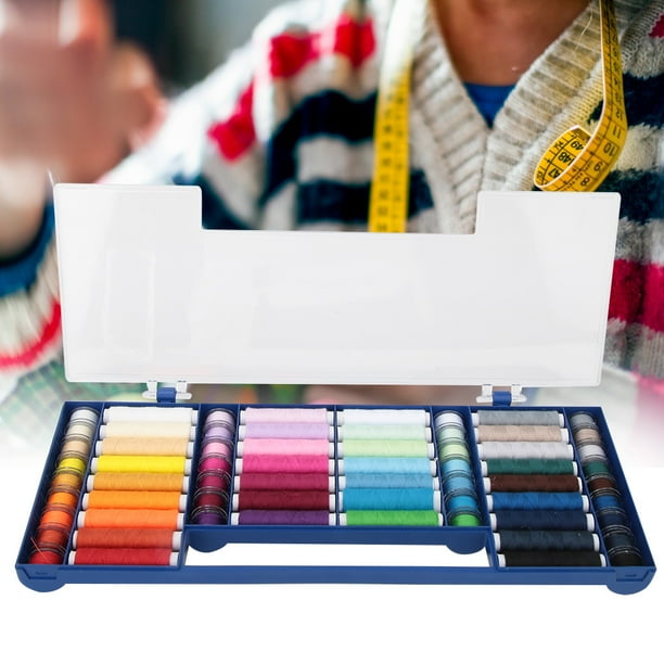 YLSHRF Sewing Thread Storage Box,32 Color 64 Sewing Thread Kit Storage