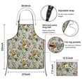 thumbnail image 3 of Pioneer Flower Floral Print Pattern Apron-Garden Aprons for Women with Pockets-Cotton Linen Waterproof Kitchen Cooking Gardening Aprons Adjustable for Kitchen,Cooking,BBQ and Salon 33x27 Inch, 3 of 7