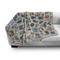 thumbnail image 3 of Hipster Soft Flannel Fleece Throw Blanket, Completion of Various Movie Radio Cartoon Items Old Nostalgic Colorful Drawings, Cozy Plush for Indoor and Outdoor Use, 50" x 60", Multicolor, by Ambesonne, 3 of 6