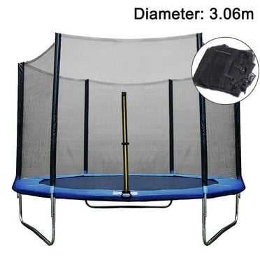 Safety Net Replacement Net for Trampoline Ø 306cm, Garden Trampoline Replacement Net for 8 Poles, Net Outside, Spare Part Tearproof, UV-resistant,0126