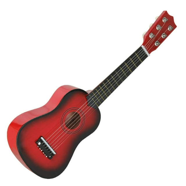 YOPTOP Guitare Acoustique Exquise de 21 Pouces pour Débutants, Pratique, pour Enfants, Rouge