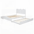 thumbnail image 6 of Queen Size Platform Bed with Solid Wood and 2 Big Drawers, White for Bedroom, 6 of 22