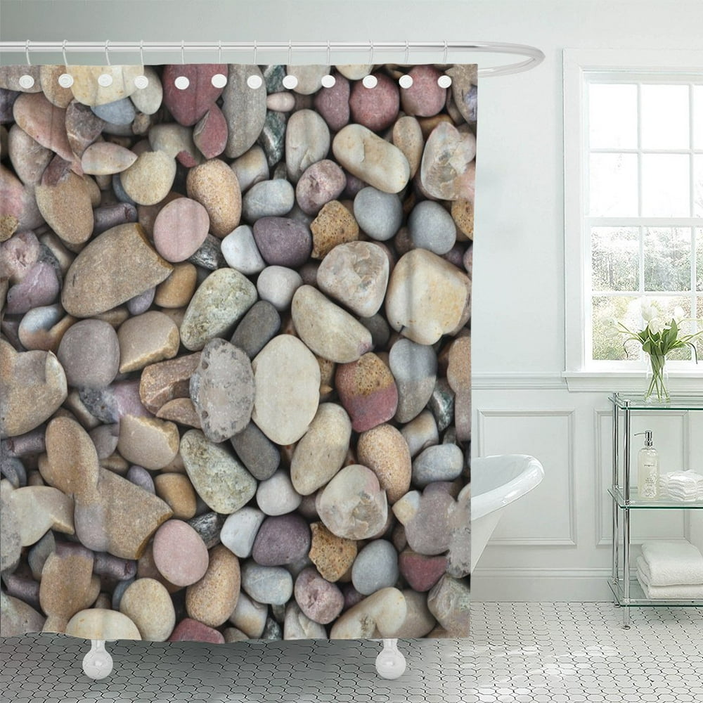 PKNMT Gray Nature Multicolored Pebbles Smooth Large Rock Stone Abstract