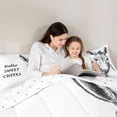 thumbnail image 4 of Erosebridal Sketch Donkey "Hello Sweet Cheeks" Print Twin Comforter Sets, Funny Farm Bedding Set for Kids Boys and Girls, Reversible 2 Pieces, 1 Comforter and 1 Pillowcase, 4 of 6