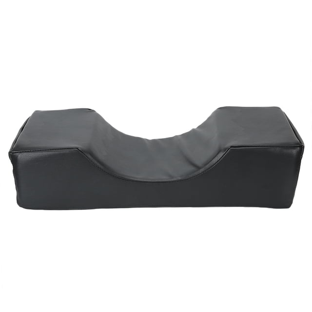 Almohada elástica en forma de U para decoración de uñas, para el hogar, para extensión de pestañas, de PU negra