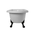 thumbnail image 2 of Stratford 60 Inch Acrylic Classic Clawfoot Tub - Wall Faucet Drillings - Lion Paw Feet, 2 of 2