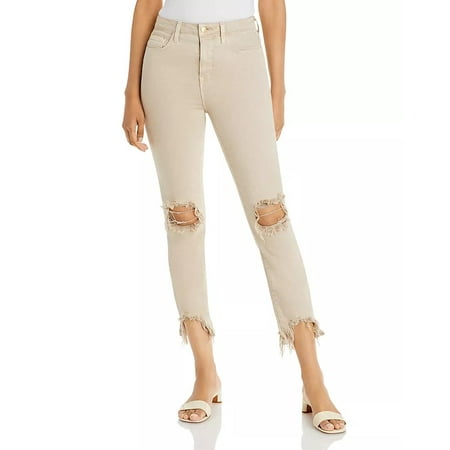 L'agence BISCUIT DESTRUCTED Women's High Line High Rise Skinny Jeans, US 28