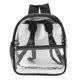 thumbnail image 1 of Sac à dos transparent en PVC, portable, fermeture éclair, grande capacité, pour l'école, noir, 1 of 4